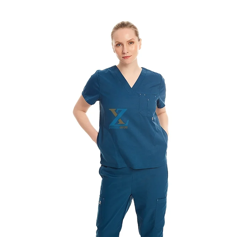 Trajes Elásticos De Cuatro Vías Para Hombre Y Mujer,Traje Exfoliante Suave  De Color Morado Con Logotipo Personalizado,Venta Al Por Mayor - Buy  Cremallera De Uniforme,Médico De La Cremallera De Uniforme,Púrpura De Las