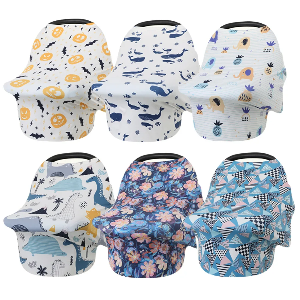 Super Soft Shredded Milk Fabric Multi Use Nursing Covers for Breast Feeding and Baby Car Seat Cover supplier