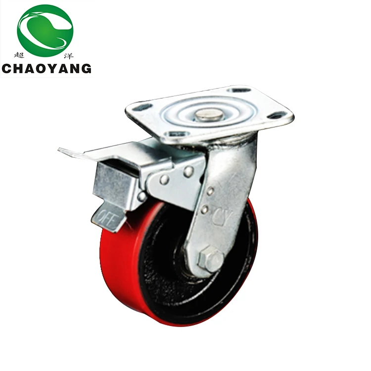 
30 Years Factory Price Iron Polypropylene The Lowest Resistance Pu Caster Wheel 