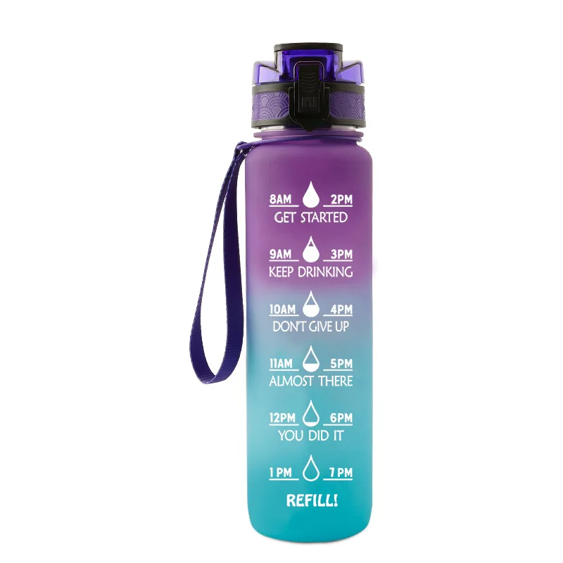 Best Custom Plastic Tritan Water Bottle Motivational 2 Liter Gym Water ...