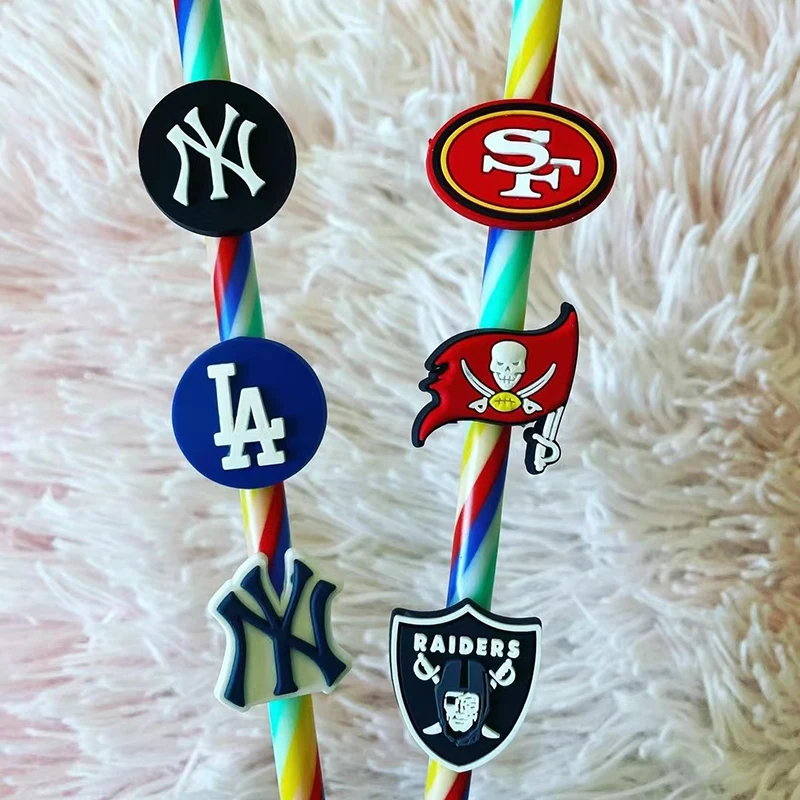 wholesale straw topper charms sports team