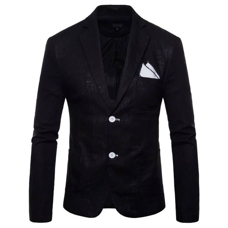 High Quality Pure Color Long Sleeve Slim Casual Suit For Man Stylish ...