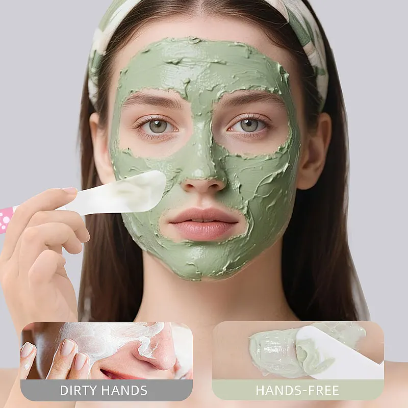 2pcs Pink Flat Silicone Makeup Brushes Multi-Purpose Foundation and Cream Mask Maquillaje Flat Brush Shape Hcdb1280849be474f9716594925b42d2fG