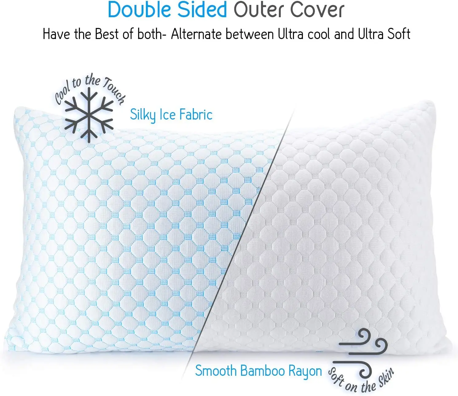 Cool Shredded Memory Foam Pillow Polyester Fiber Custom Neck Support Oeko-Tex King Bedding Solid Rectangle Jacquard Leaves