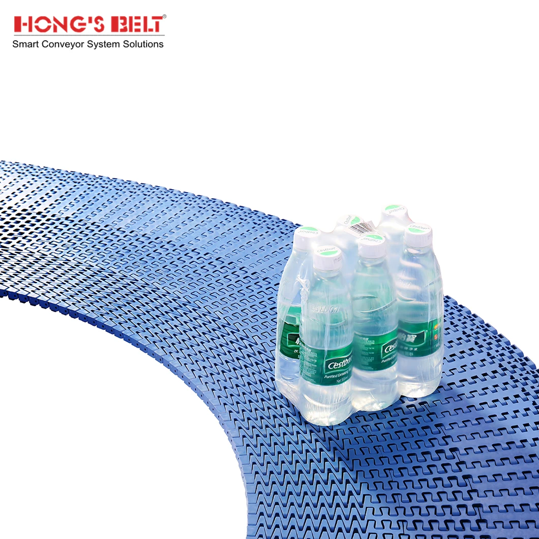 Hongsbelt HS-1201B Side Flexing Small Turning Perforated Top Belt Modular Conveyor Belt