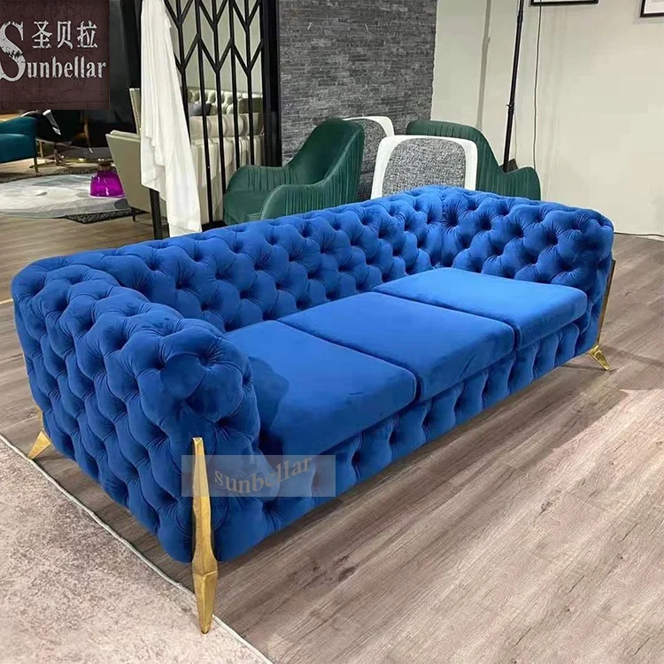 Divano Chesterfield Velluto Blu Divani In Velluto Per Mobili Per