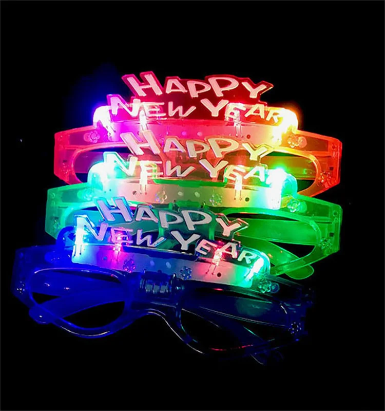 2024 New Year Glasses Led Number Eyeglasses Glow In The Dark Glasses