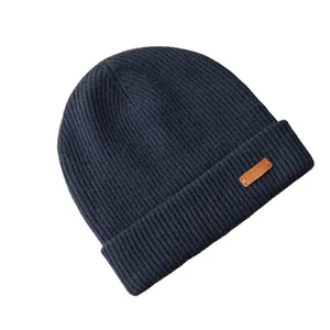 Cashmere Thick Knit Hat Warm Fashion Can Be Customized.Double deck man