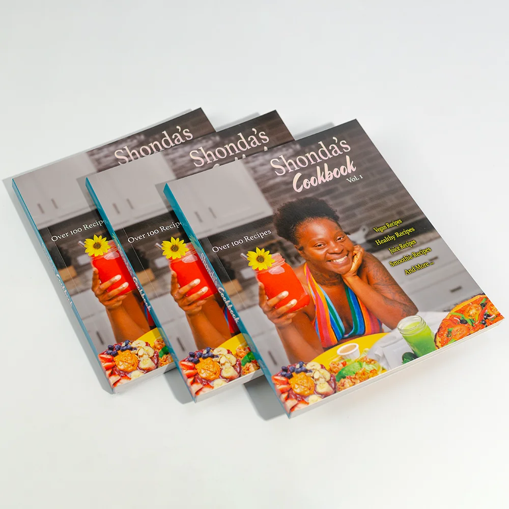Custom Logo Hardcover Recipe Book for Restaurants CMYK Offset Printing Art Paper Perfect Binding Hard Cooking