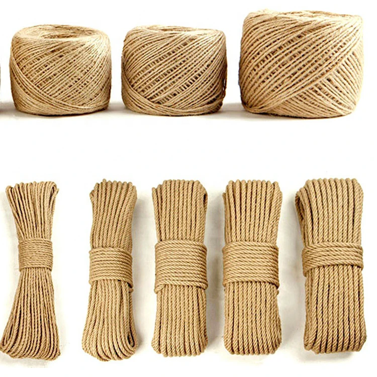 1m Natural Burlap Braided Jute String Width 15mm Sisal And Cotton Cords Strin... 