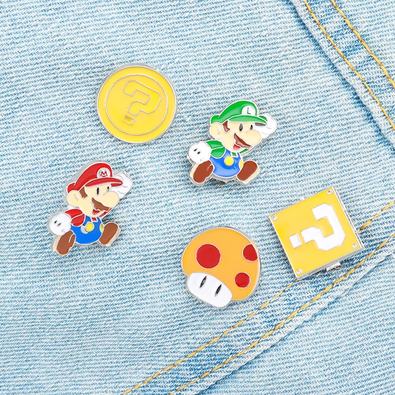 Jogo Mario Bros Pixel Style Brooch, Sapo Question Mark, Modeling Creativity  Badge, Jóias para Vestuário, Cartoon Casual Acessórios - AliExpress