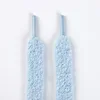 Blue plush shoelaces