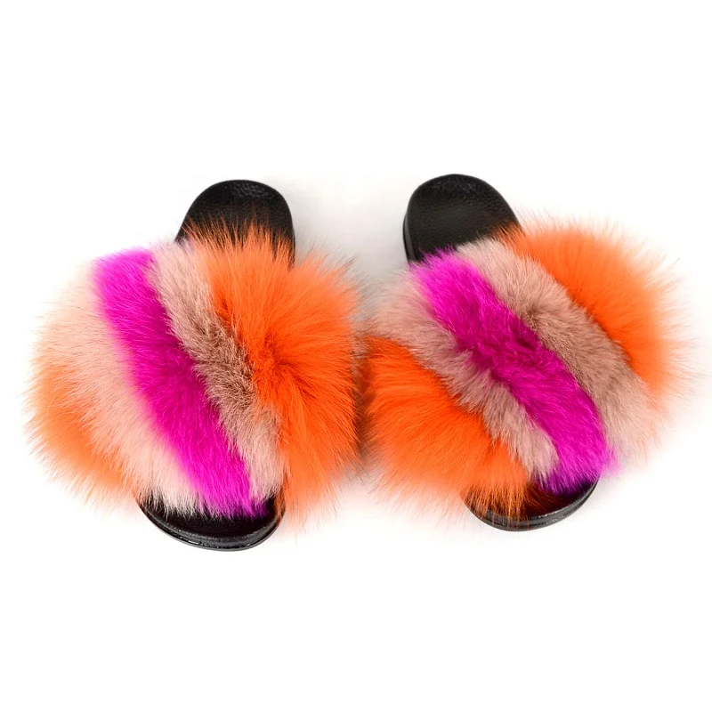orange fluffy slides