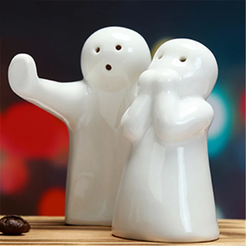 Mini Funny Ceramic Pepper Salt Shaker Seasoning Bottle Set Household