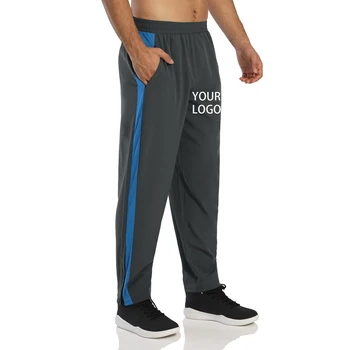 Hot Sale Men Training Wear Pants 100% Polyester Sports Loose Casual With Side Pockets jogger Pants Gym Running Apparel For Man