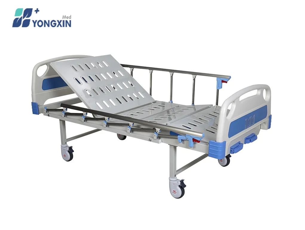 YX-D-4(A2) лучшие продажи медицинского оборудования 3 кривошипа механически Регулируемая Больничная медицинская кровать с прикроватная тумба из алюминиевого сплава