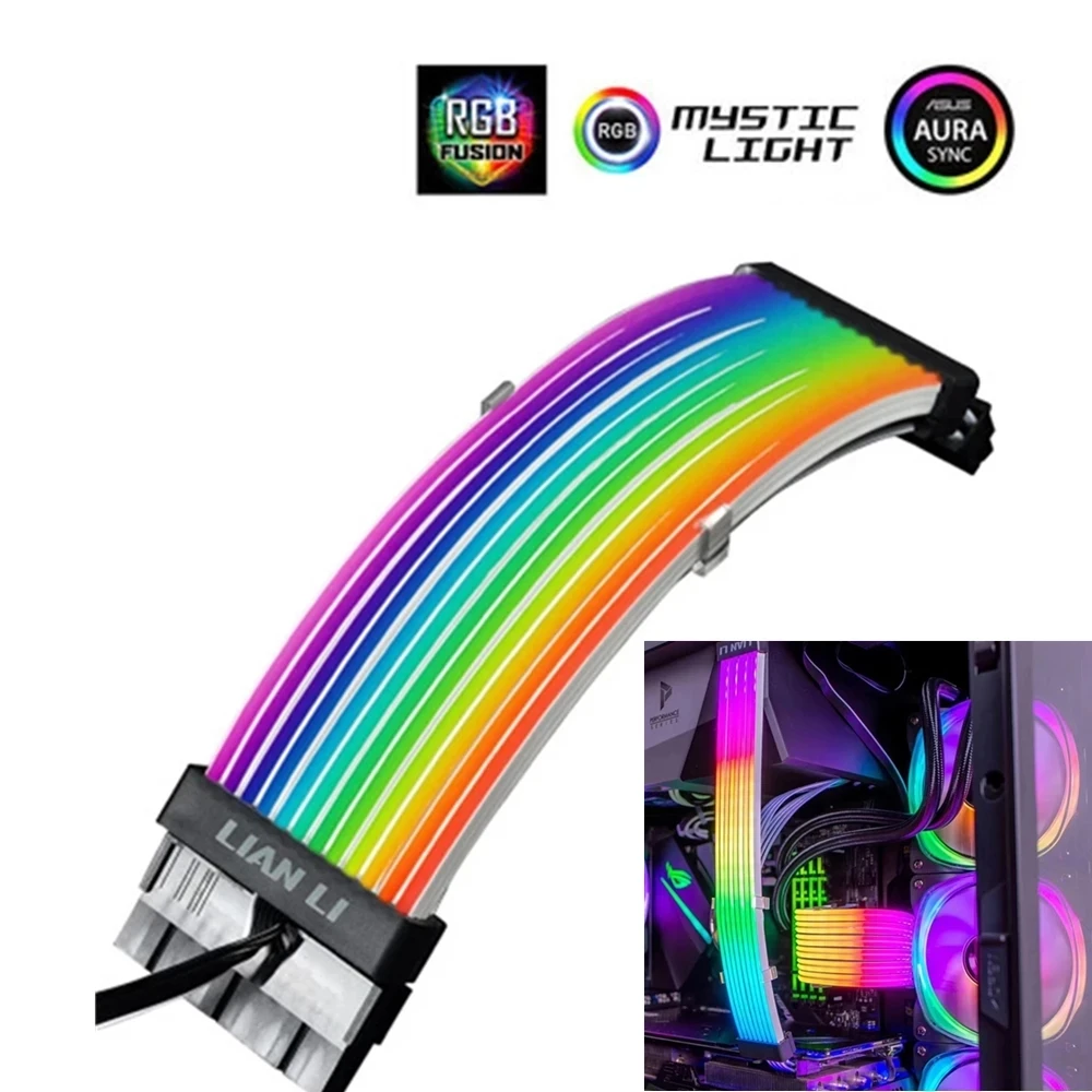 Lian Li STRIMER PLUS 24pin RGB LED ストリップ Amazon | LIANLI ARGBエクステンションケーブルSTRIMER PLUS