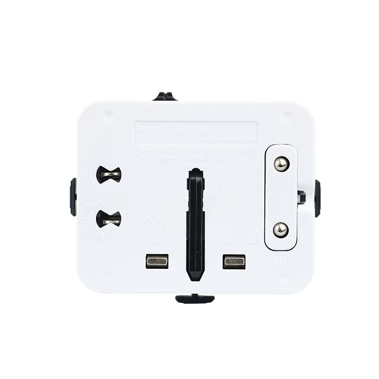 
 Wonplug Универсальный адаптер питания переменного тока с USB-разъемом 12 месяцев CE ROHS 6A 5 В/24 000 мА 100-250 В без заземления  Wonplug универсальный преобразователь питания переменного тока дорожный адаптер с USB