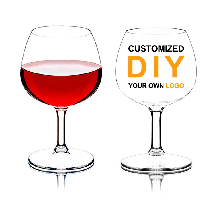 8oz Reusable Red Plastic Wine Cup