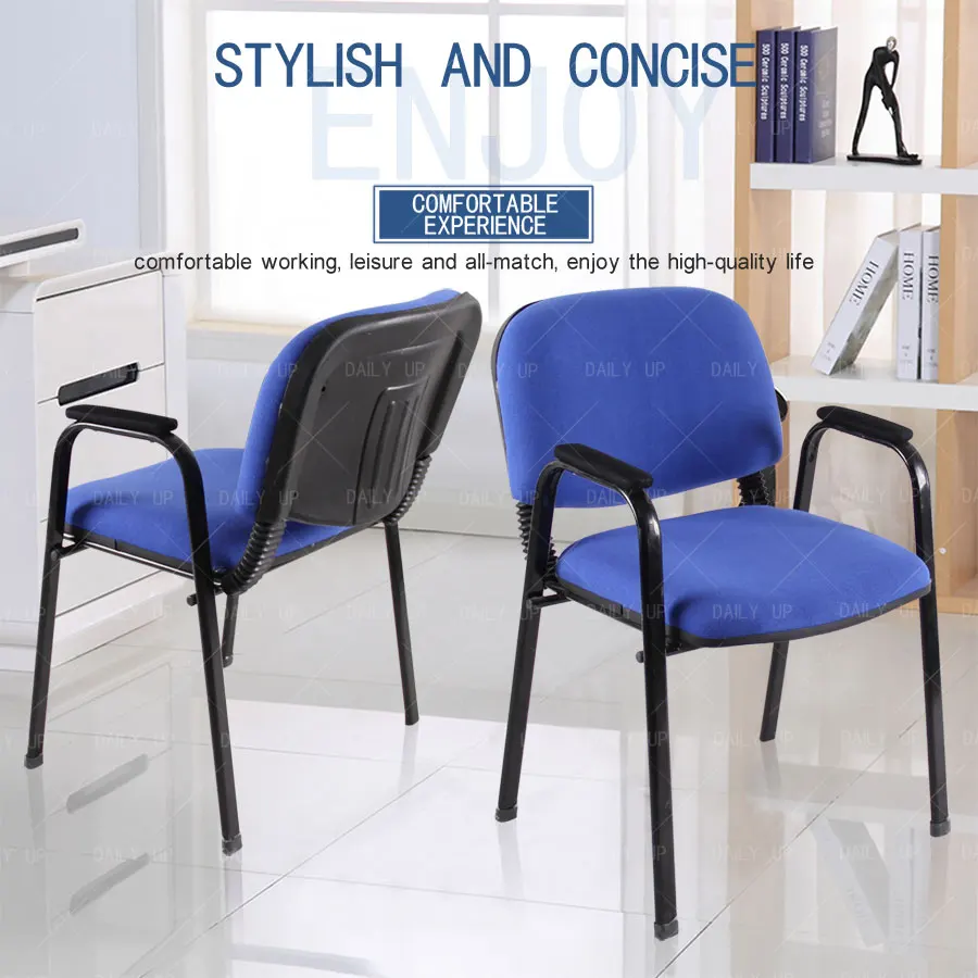 Cheap Fabric Office Chair With Thick Cushion Leisure Chair With Comfortable Armrest And Ergonomic Back For Meeting And Reception