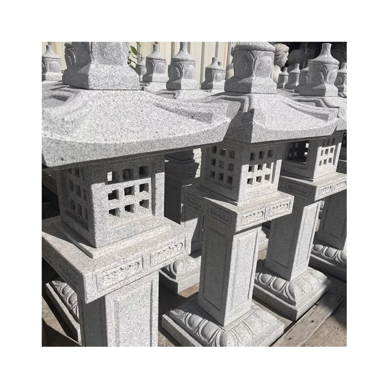 Harga Borong Patung Tanglung Batu untuk Hiasan Taman Luar Rumah, Patung Tanglung Bergaya Jepun yang Diukir Secara Manual