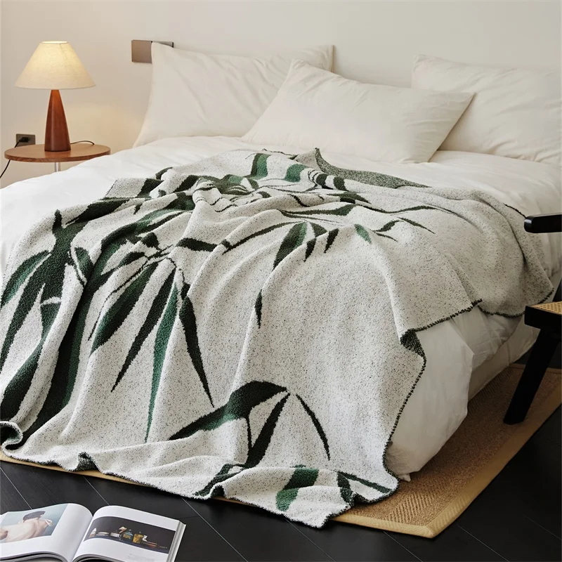 2024 New Product Soft and Comfortable Knitted Blanket with Retro Style qz supplier