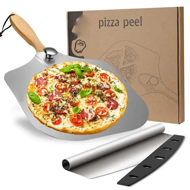 Household Baking Detachable Pizza Shovel Aluminum Metal Non Stick Pizza