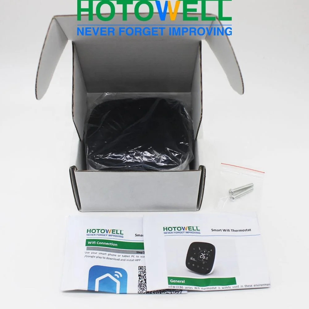Smart WiFi Central Heating Thermostat Smart Control Black Shell 3A WiFi Thermostat With Dry Contact
