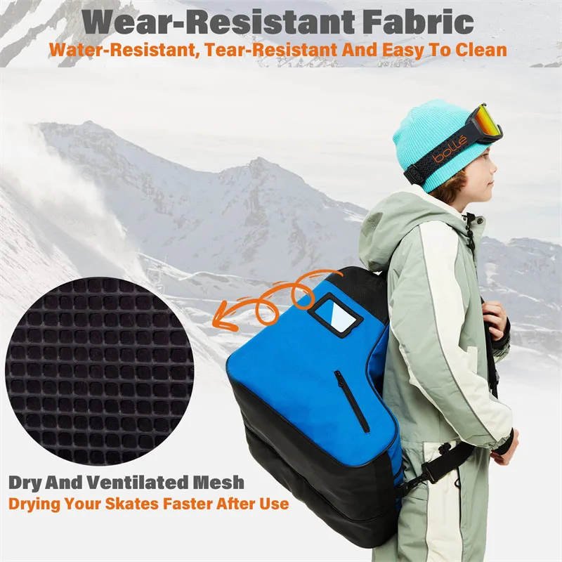Inline Skate Bag Large Capacity Roller Skate Bag With Adjustable Shoulder Strap Carry Roller Skates for Kids and Adults