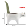1 white cat flower pot