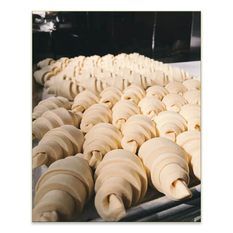 Produktionslinie für gefrorene Croissants Maschine zur Herstellung gefrorener Croissants Automatische Produktionslinie für Laminatoren für gefrorenen Teig