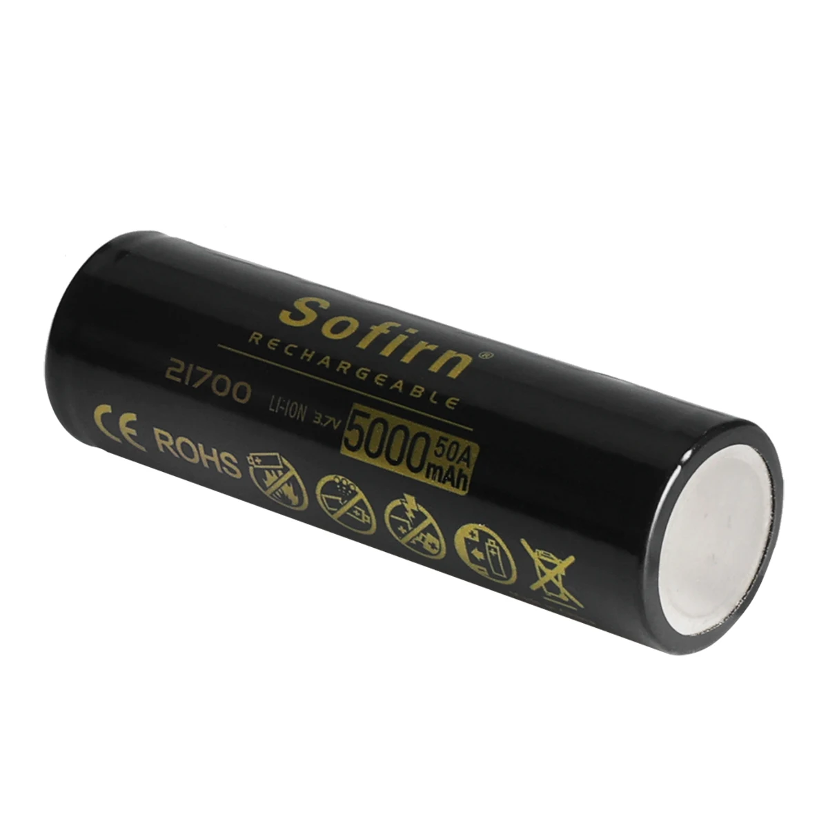 Sofirn 21700 リチウムイオン充電池 3.7V 5000mAh LED懐中電灯用 充電
