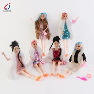 Chengji Wholesale Boutique New Toy Plastic Fashion Dolls Movable Joint 11 Inch Doll Toy for Girls Gift Sets 6 Models