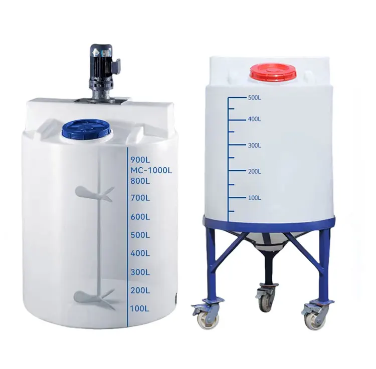 Rotational Molding Best Plastic Cone Bottom Mixer tank with Stand