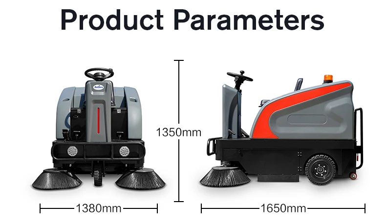 1380 Professional Manufacturer Oem Automatic Road Sweeper Top Factory Anrunto