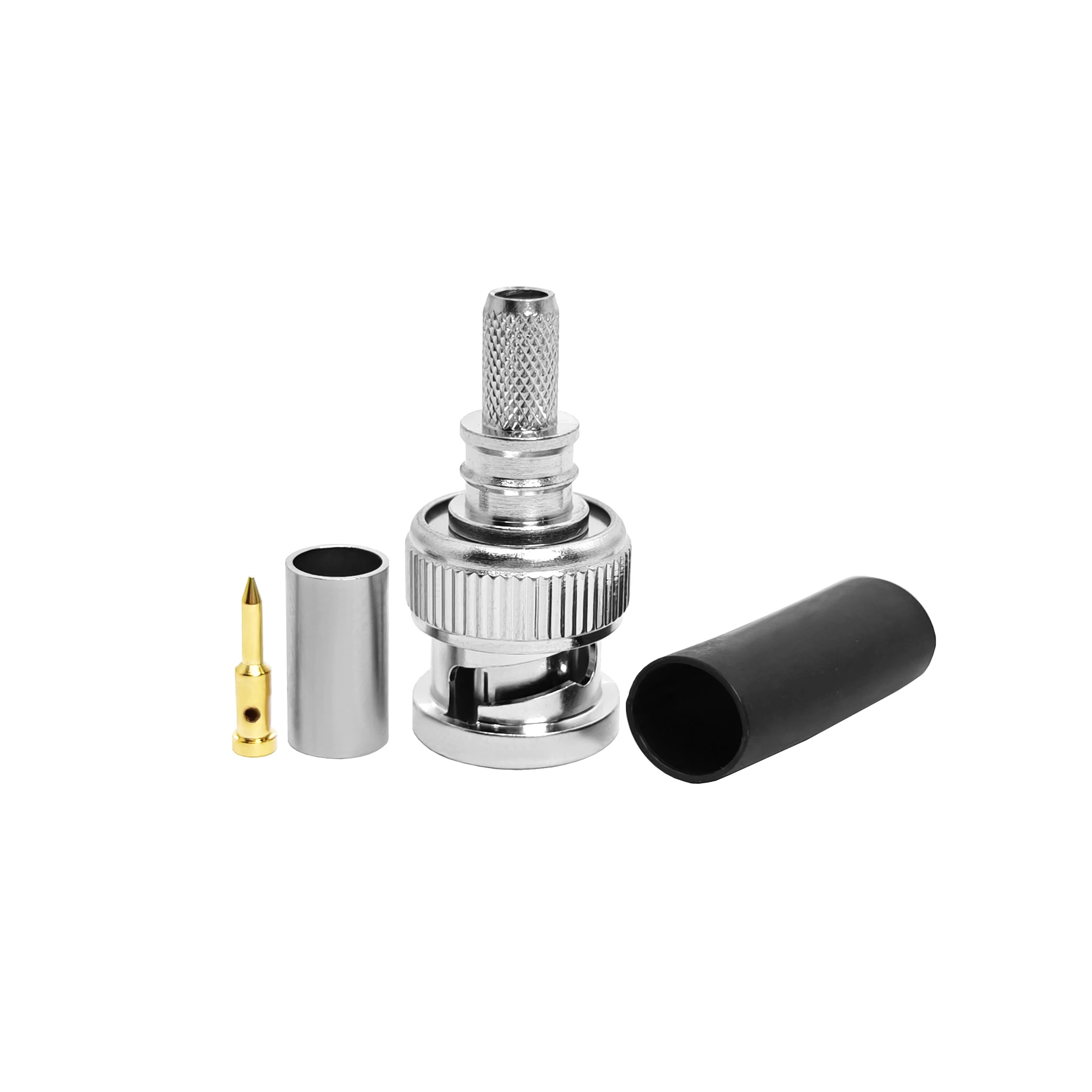 Factory 50 Ohm BNC Male Plug Solder Pin Crimp Connector for LMR195 RG58 RG223 RG400 RG142 RG303 LMR200 Cable RF Connectors