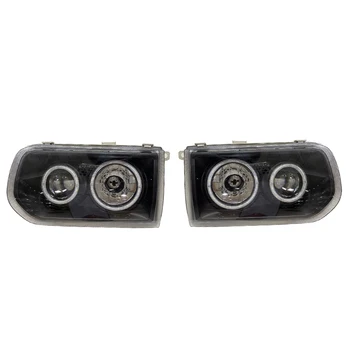 Car Front Led Headlight for Nissan Terrano R50 Headlamp with Lens 1995 to 2002 Left and Right Black  A Pair