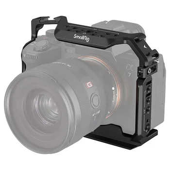 SmallRig Full DSLR Camera Cage for Sony Alpha A7iv A7 IV / Alpha 7S III Advanced Cage Kit L-Bracket Baseplate -3667B