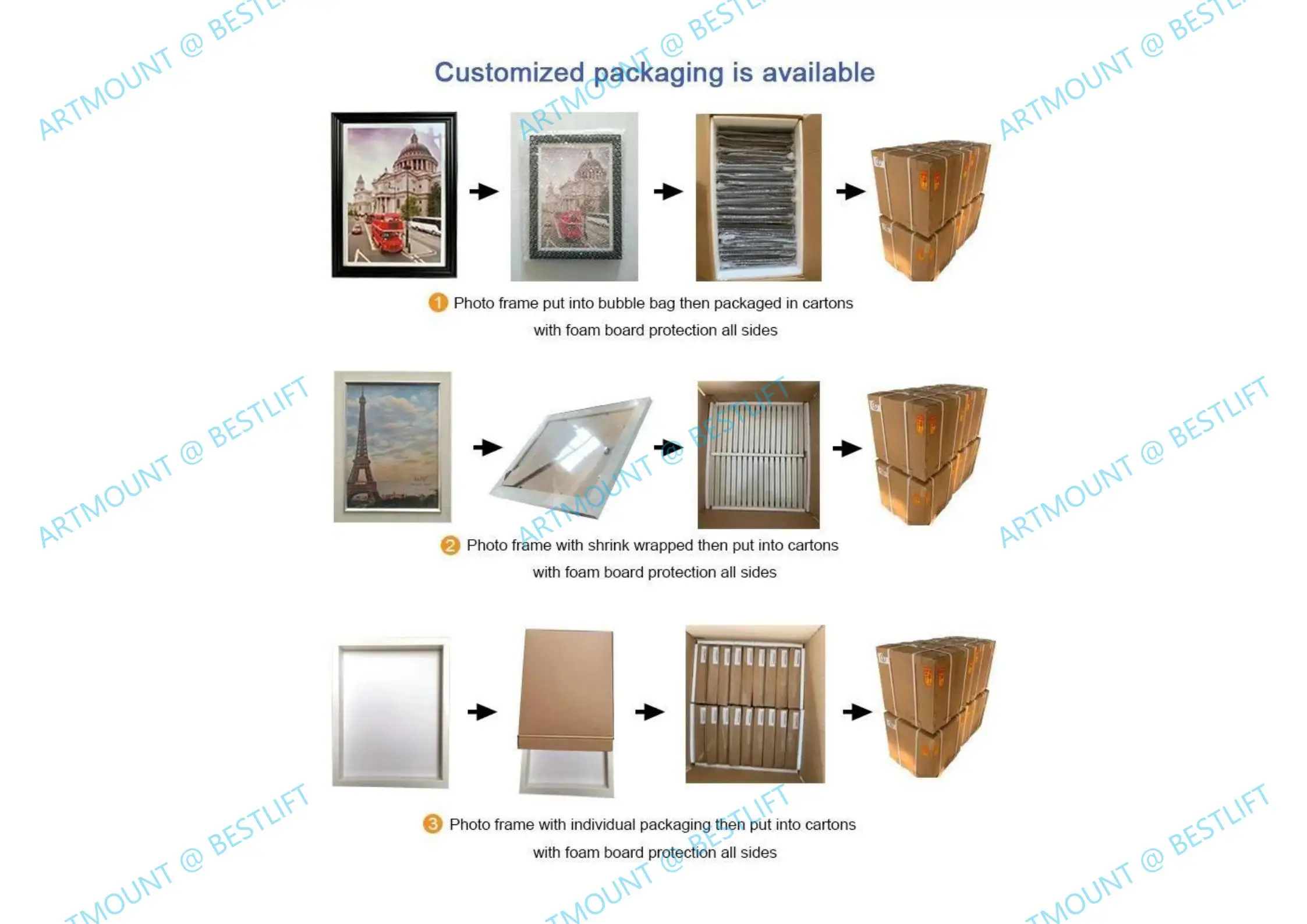 8x8 Inch Modern Mixtile Picture Frame Collage Set For Wall Art Decor Gallery Wall Kit Or Home