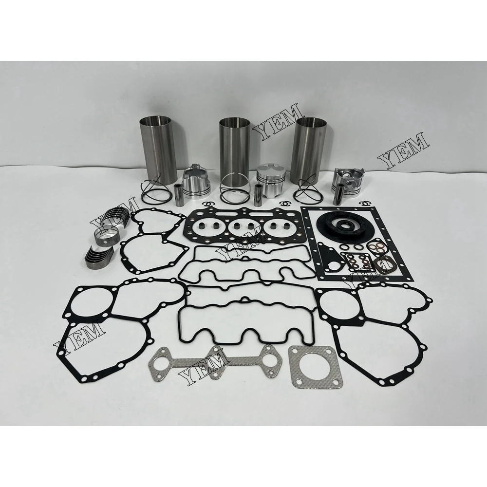 S773 Rebuild Kit Cylinder Liner Kit With Bearings Gaskets and Bearing Washer Fit for Shibaura Engine Tractor Generator Excavator