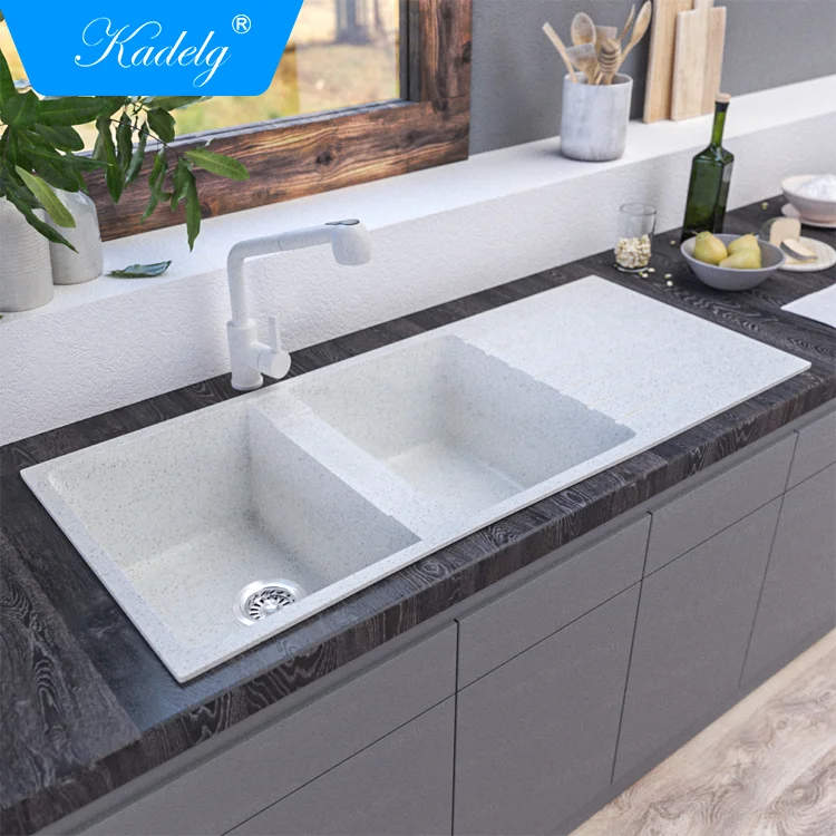Style Rectangular New Modern Wash Basin Kitchen Sink With Drain Board
