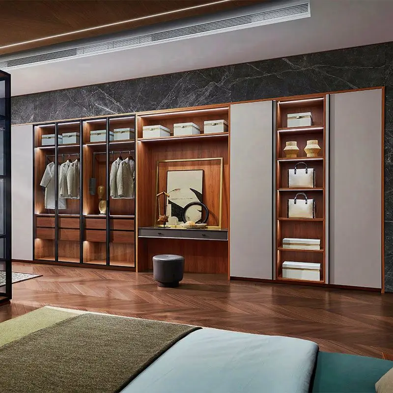 Wardrobes Set with Door Sliding Design Small Bedroom Use Closet Space  Saving Customized Wardrobe Home Furniture Wooden Modern