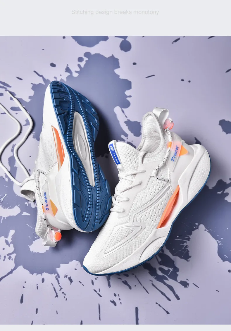 Sports Shoes Men's Flying Woven Breathable Casual Shoes Spring and Summer  Trendy Shoes2022All-match Fashion Men's Shoes