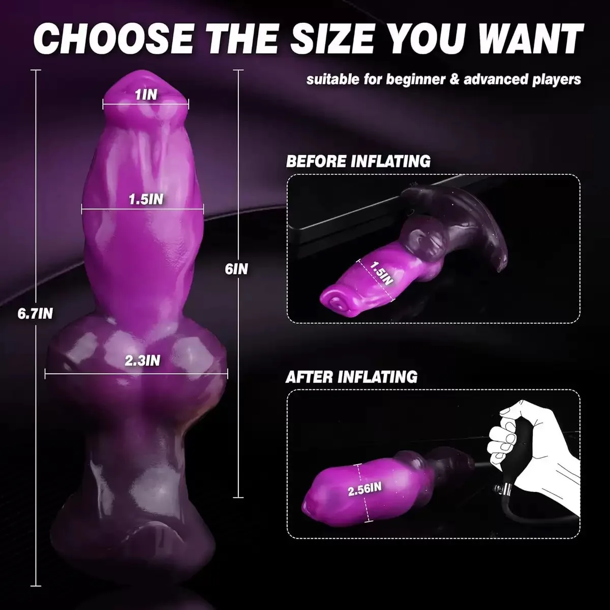 Realistische aufblasbare Dildo aufblasbare Monster Tier Big Dog Knoten  Dildo Sexspielzeug Silikon tragbare Anal Plug fr erwachsene Frauen