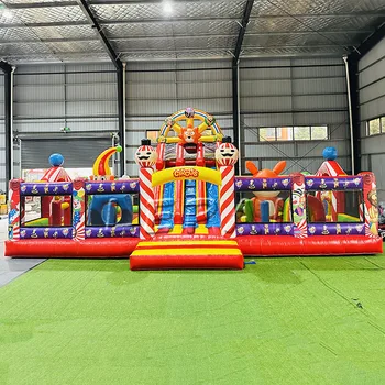 Commercial PVC inflatable playground new design bounce house combo customized inflatable bouncer with slide for party rentals