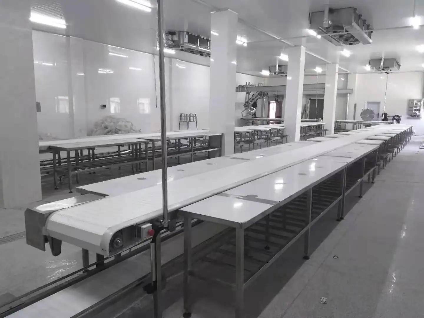 Durable PVC conveyor belts for food industry production lines and meat cutting industry