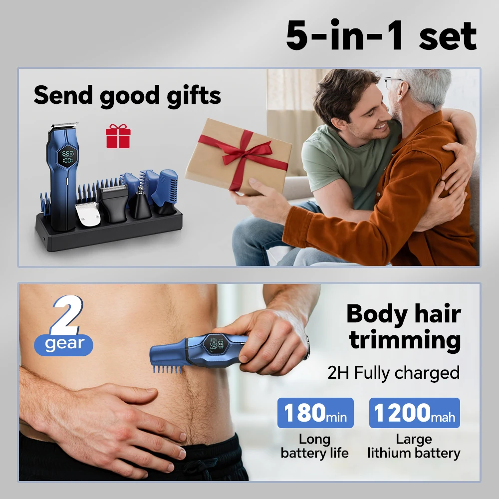 Professional Electric Hair Trimmer Set for Household Designed with Stainless Steel Blades for Barbershop Hotels Outdoor & RV Use supplier