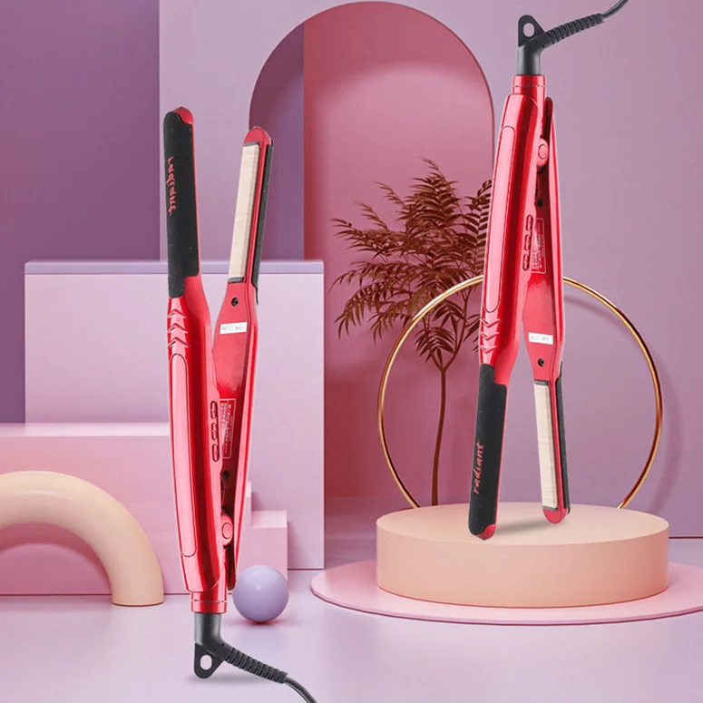Unique New Electric LED Display Hair Straightener Japanese Pencil Thin Fabric Plate for Household or Hotel Use