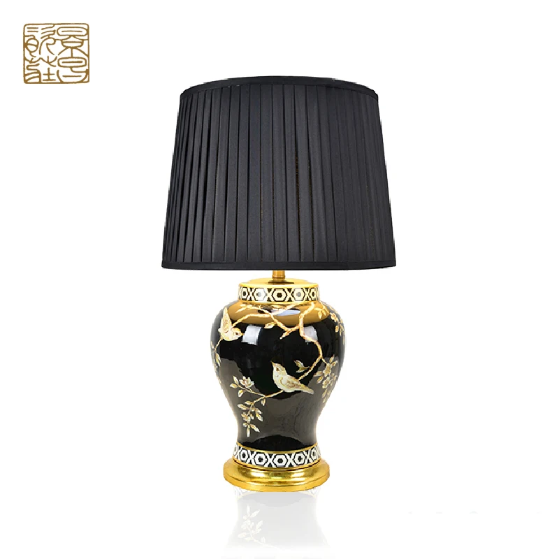 Stylish Gourd Appearance School Ceramics Table Lamp Parts