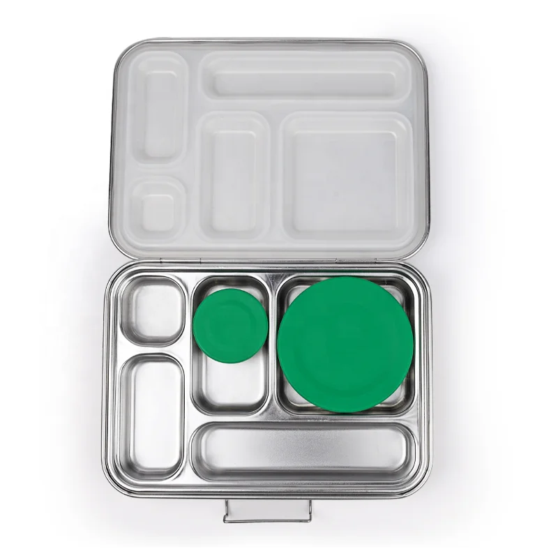 AOHEA Large Stainless Steel Lunch Container 5 Section Design Holds a Variety of Foods Metal Bento Box Stainless Steel Lunch Box supplier